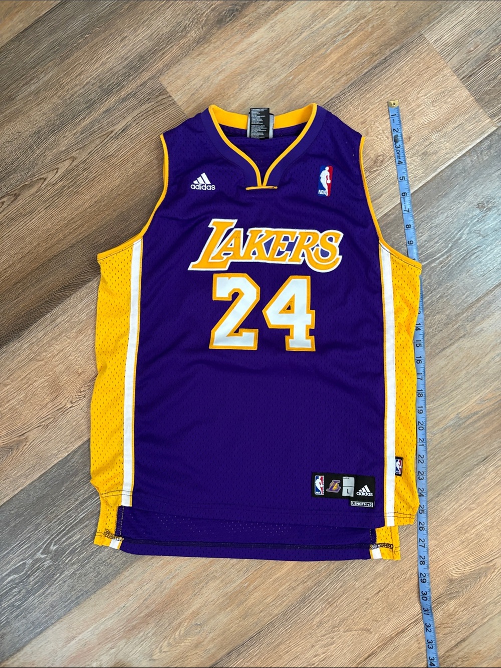adidas Los Angeles Lakers Purple and Gold #24 Jersey